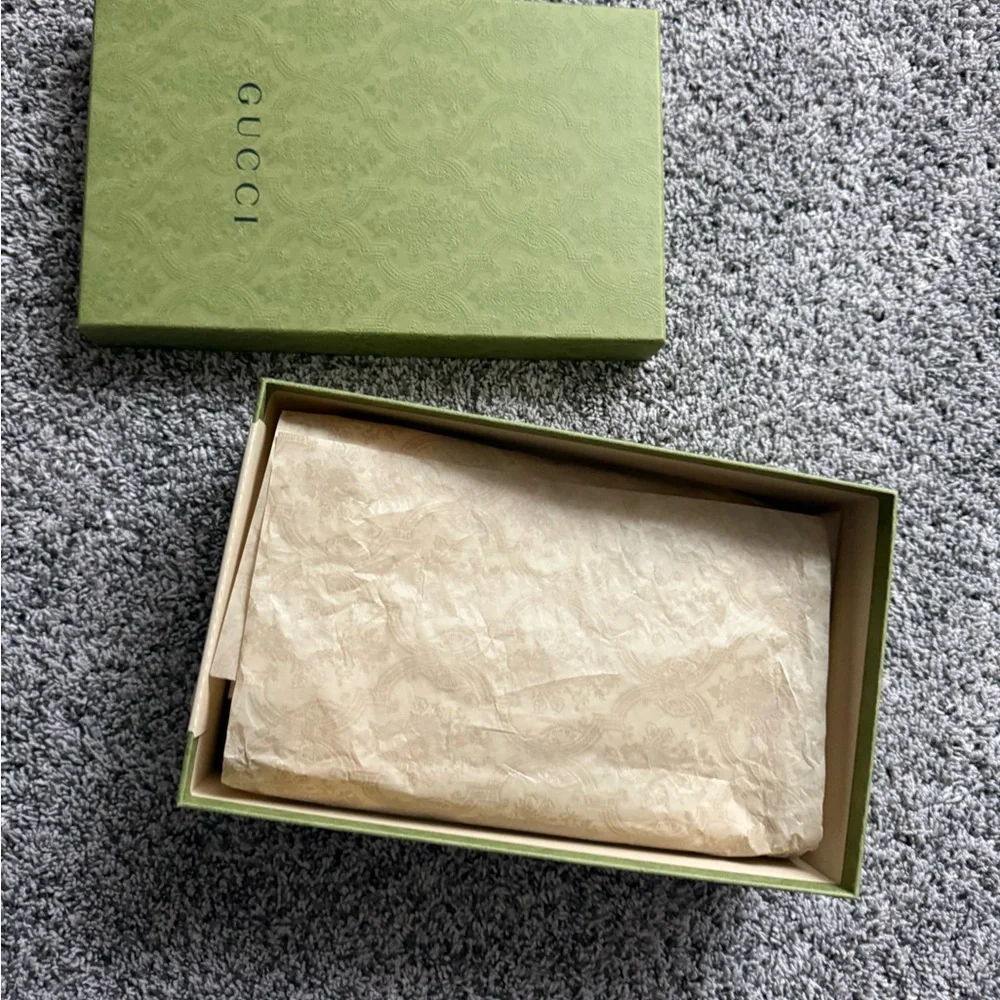 Gucci Cream Embossed Logo Slide Sandals - Picture 5 of 16